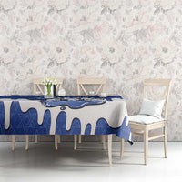 Israel 2026 Baseball Tablecloth Star of David Pattern Drip Style