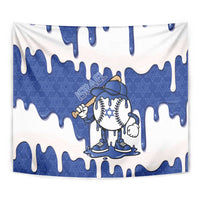Israel 2026 Baseball Tapestry Star of David Pattern Drip Style