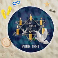 Personalised Israel Holocaust Remembrance Day Beach Blanket Yom HaShoah Never Forget Never Again