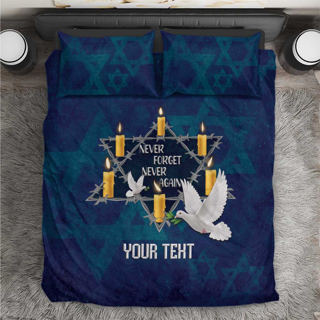 Personalised Israel Holocaust Remembrance Day Bedding Set Yom HaShoah Never Forget Never Again