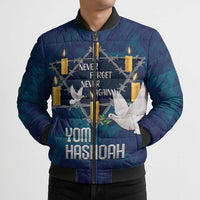 Personalised Israel Holocaust Remembrance Day Bomber Puffer Jacket Yom HaShoah Never Forget Never Again