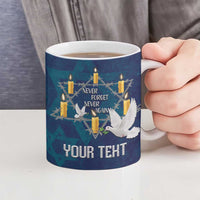 Personalised Israel Holocaust Remembrance Day Ceramic Mug Yom HaShoah Never Forget Never Again