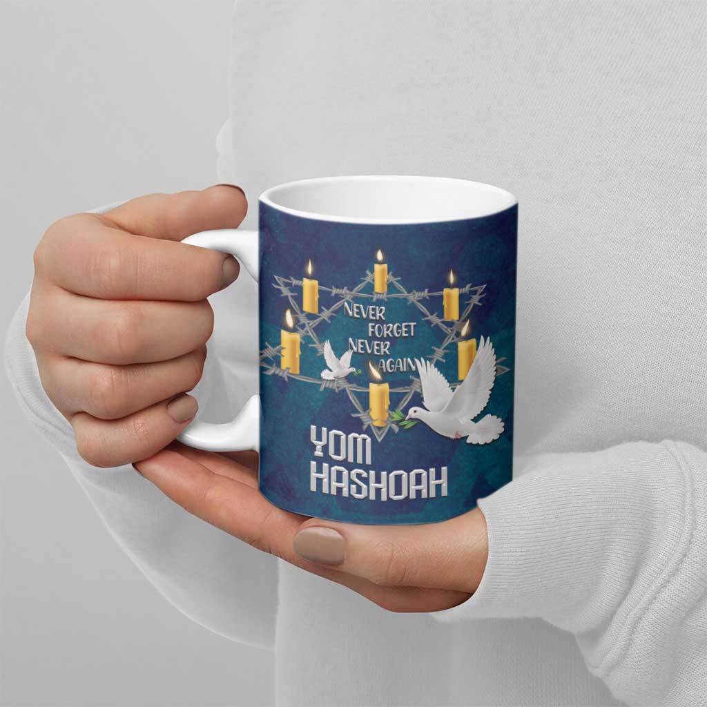 Personalised Israel Holocaust Remembrance Day Ceramic Mug Yom HaShoah Never Forget Never Again