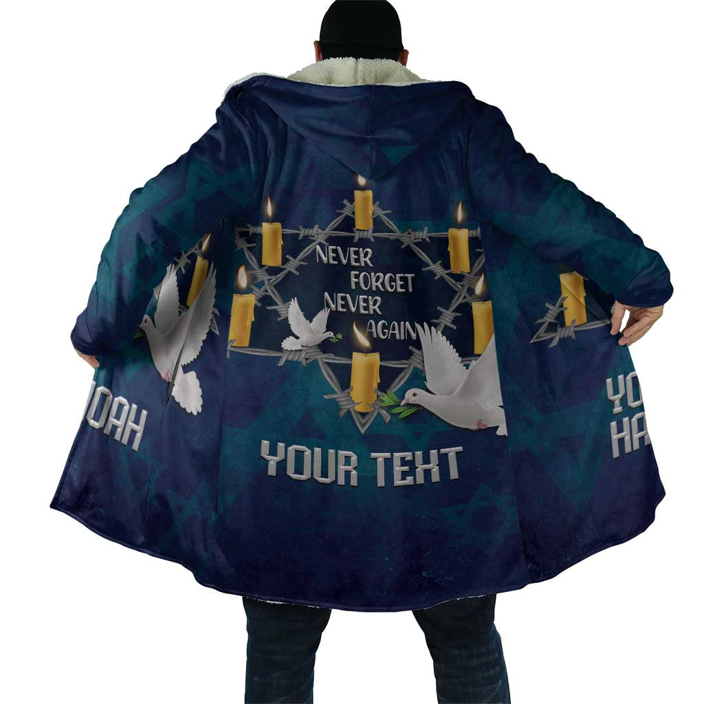 Personalised Israel Holocaust Remembrance Day Cloak Yom HaShoah Never Forget Never Again