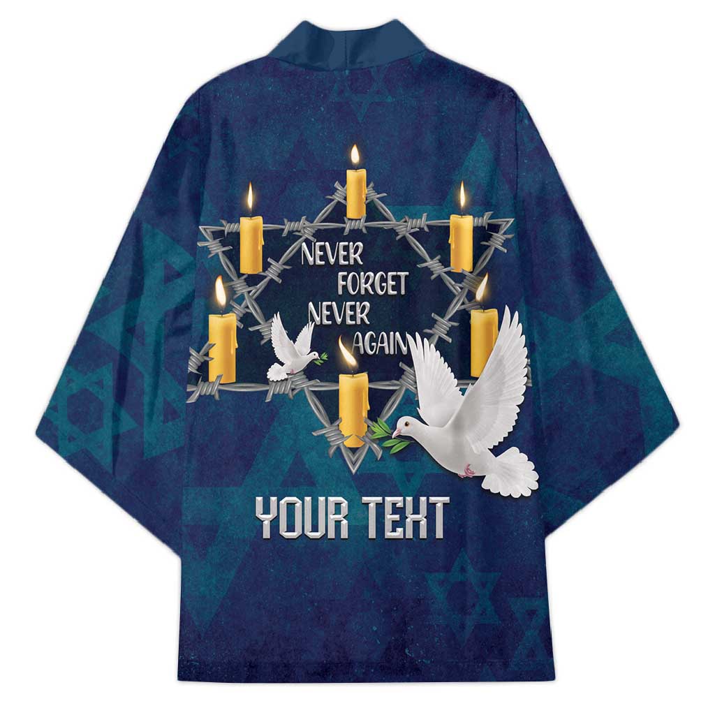 Personalised Israel Holocaust Remembrance Day Kimono Yom HaShoah Never Forget Never Again