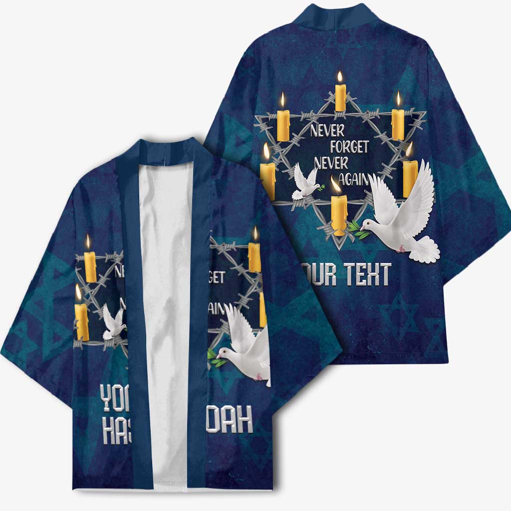 Personalised Israel Holocaust Remembrance Day Kimono Yom HaShoah Never Forget Never Again