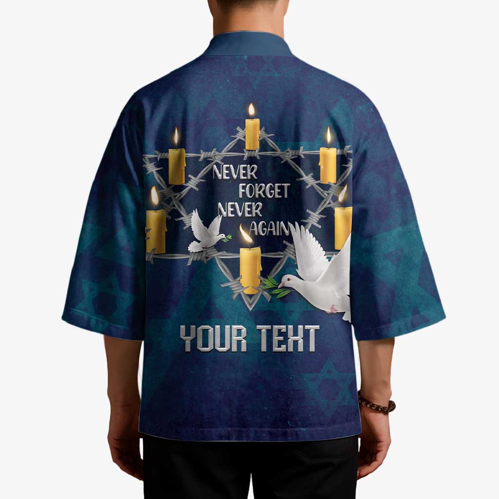 Personalised Israel Holocaust Remembrance Day Kimono Yom HaShoah Never Forget Never Again