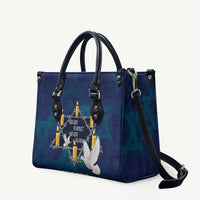 Personalised Israel Holocaust Remembrance Day Leather Bag Yom HaShoah Never Forget Never Again