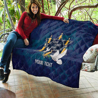 Personalised Israel Holocaust Remembrance Day Quilt Yom HaShoah Never Forget Never Again