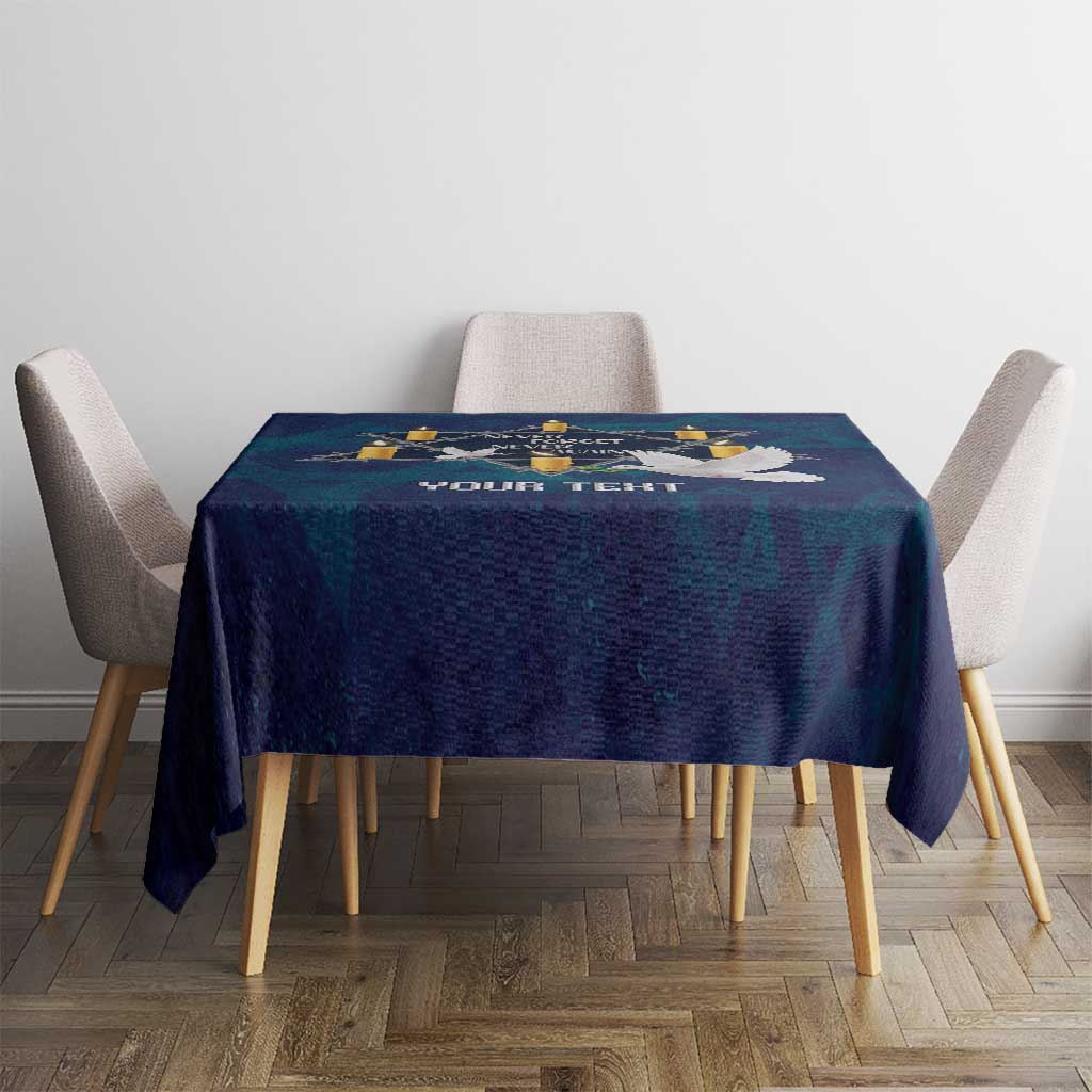 Personalised Israel Holocaust Remembrance Day Tablecloth Yom HaShoah Never Forget Never Again
