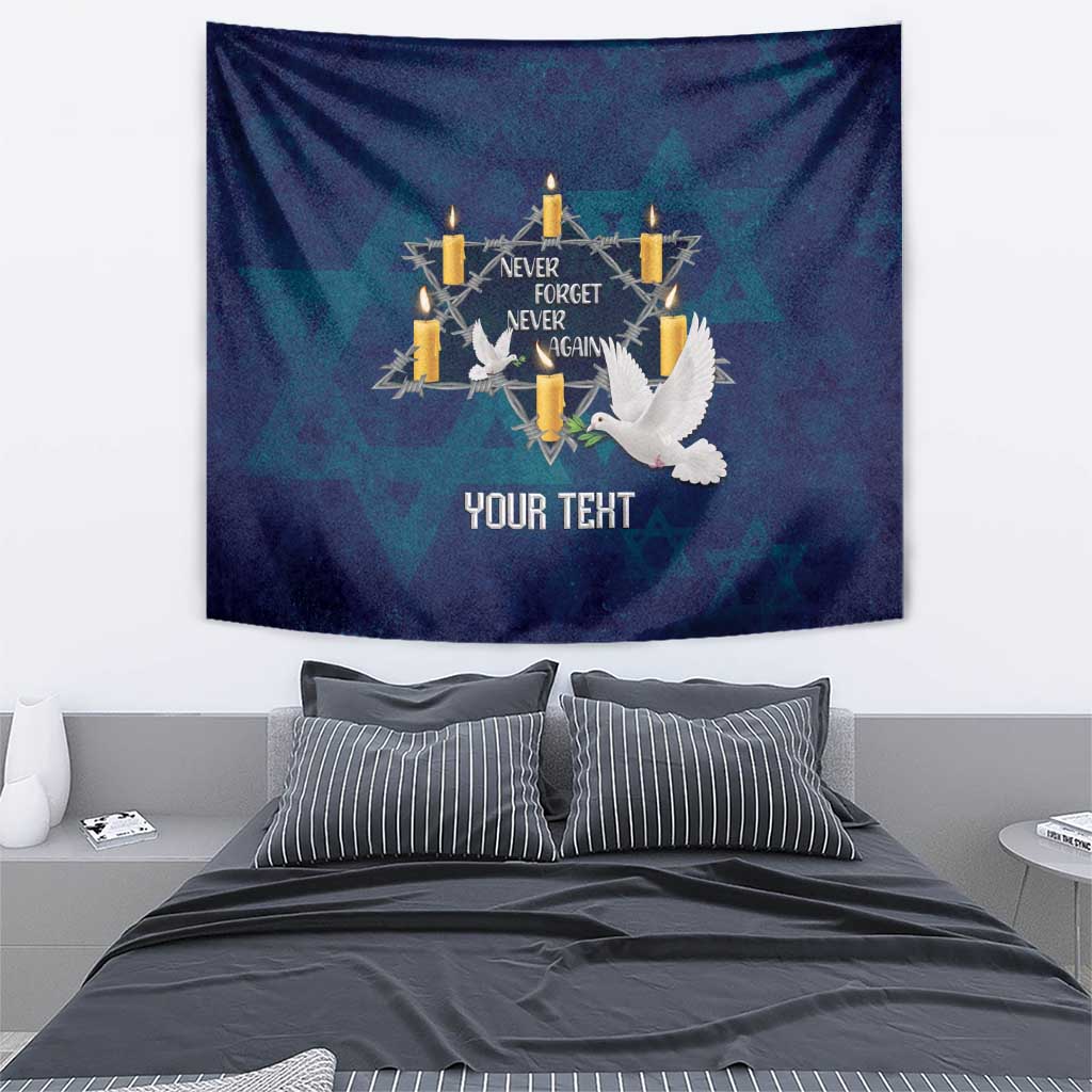 Personalised Israel Holocaust Remembrance Day Tapestry Yom HaShoah Never Forget Never Again