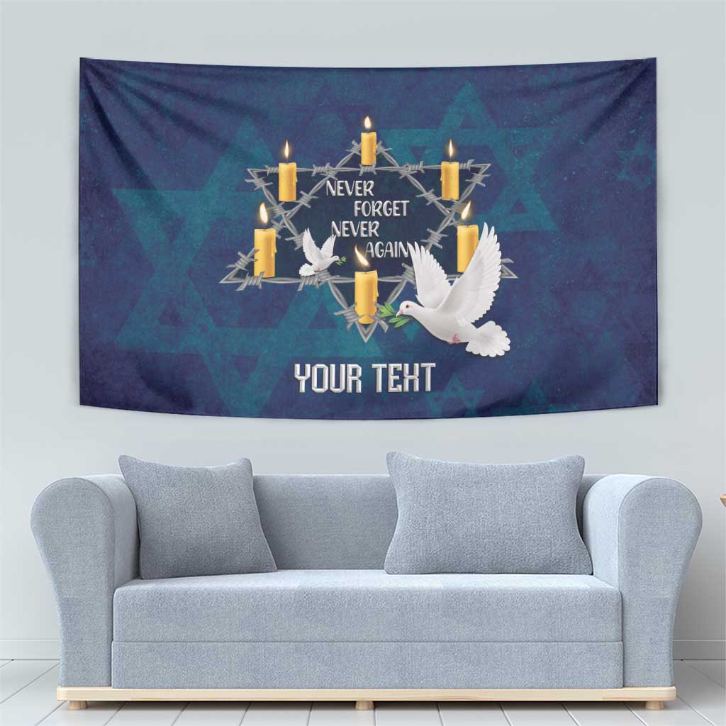 Personalised Israel Holocaust Remembrance Day Tapestry Yom HaShoah Never Forget Never Again