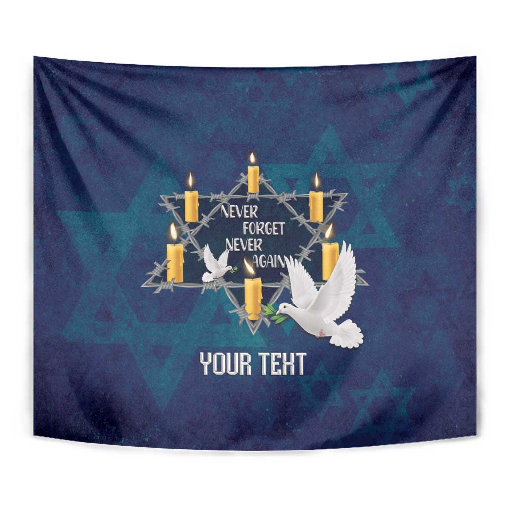 Personalised Israel Holocaust Remembrance Day Tapestry Yom HaShoah Never Forget Never Again
