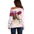 Kentucky Horse Racing Off Shoulder Sweater Derby Mint Julep With Roses - Wonder Print Shop