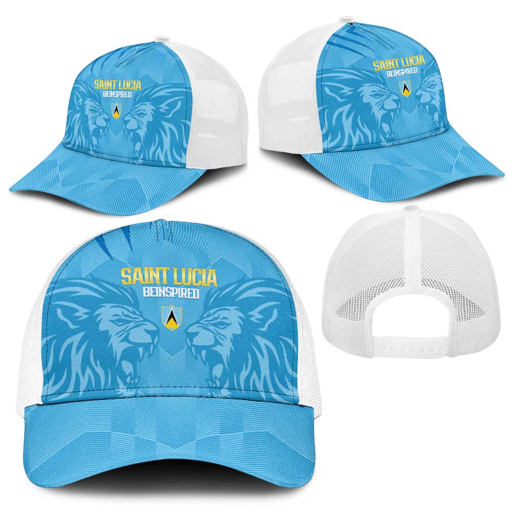 Saint Lucia Cricket Baseball Net Cap Go Champions Beinspired - Wonder Print Shop