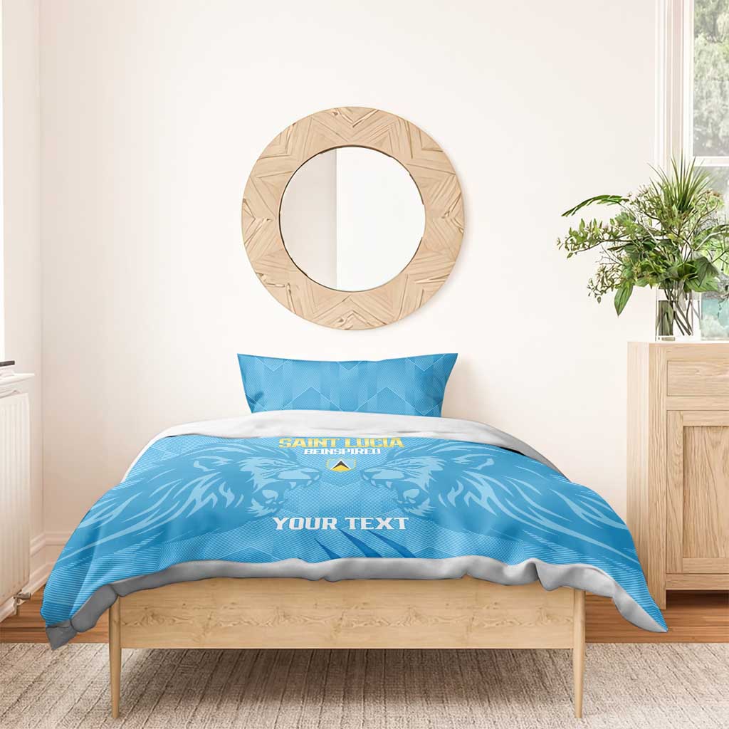 Custom Saint Lucia Cricket Bedding Set Go Champions Beinspired
