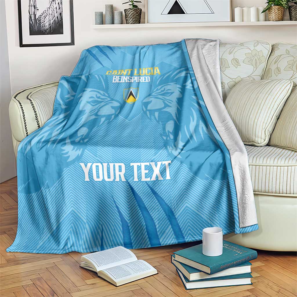 Custom Saint Lucia Cricket Blanket Go Champions Beinspired