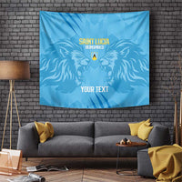 Custom Saint Lucia Cricket Tapestry Go Champions Beinspired