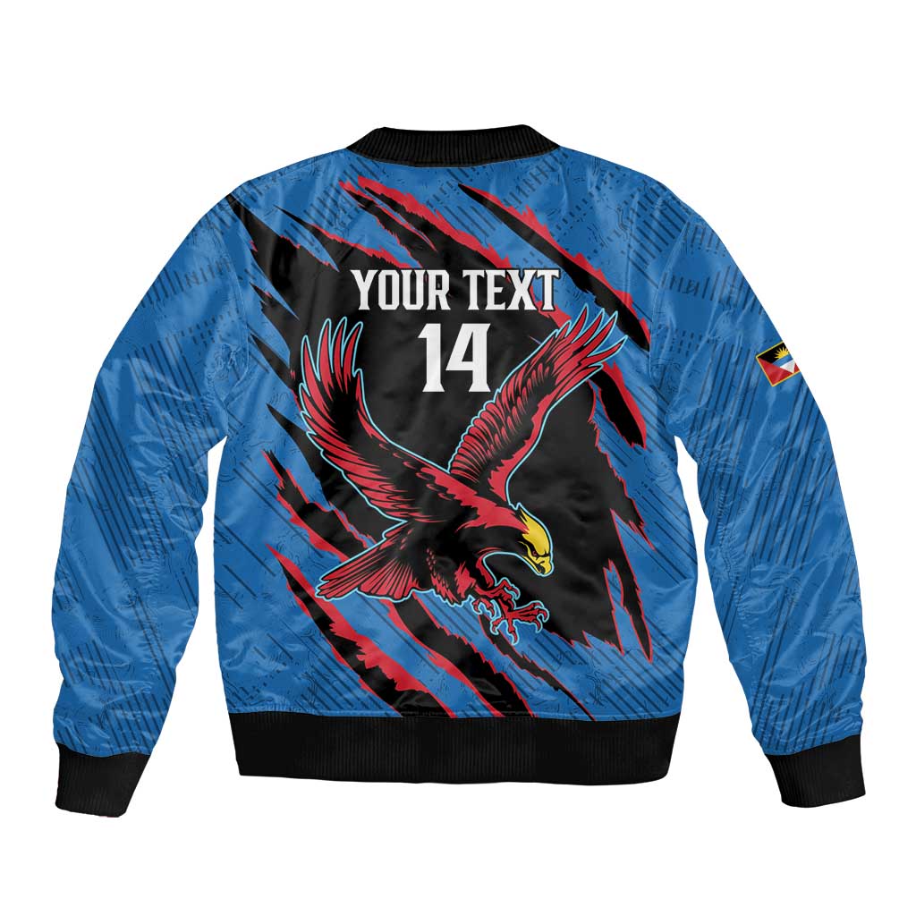 Custom Antigua and Barbuda Cricket Bomber Jacket Go Champions Falcons