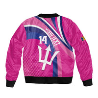 Custom Barbados Royals Cricket Bomber Jacket Go Champions Tridents Pink Version