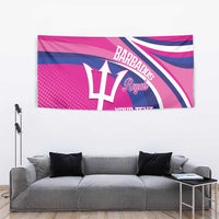 Custom Barbados Royals Cricket Tapestry Go Champions Tridents Pink Version