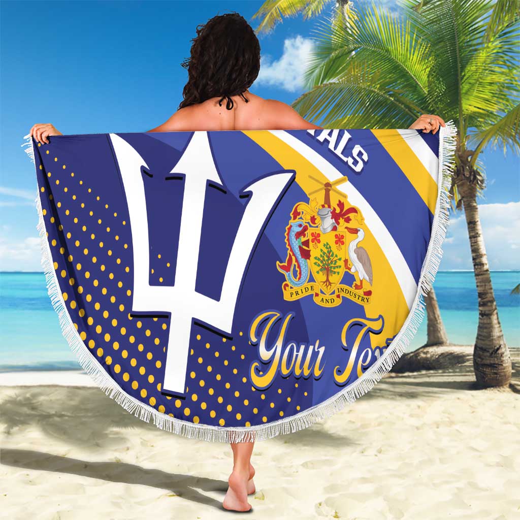 Custom Barbados Royals Cricket Beach Blanket Go Champions Tridents Yellow Version