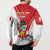 Peru Independence Day Button Sweatshirt Peruvian Coat Of Arms Feliz 28 de Julio - Wonder Print Shop