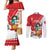 Peru Independence Day Couples Matching Mermaid Dress and Long Sleeve Button Shirt Peruvian Coat Of Arms Feliz 28 de Julio