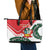 Peru Independence Day Leather Tote Bag Peruvian Coat Of Arms Feliz 28 de Julio - Wonder Print Shop