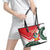 Peru Independence Day Leather Tote Bag Peruvian Coat Of Arms Feliz 28 de Julio - Wonder Print Shop