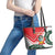 Peru Independence Day Leather Tote Bag Peruvian Coat Of Arms Feliz 28 de Julio - Wonder Print Shop