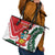 Peru Independence Day Leather Tote Bag Peruvian Coat Of Arms Feliz 28 de Julio - Wonder Print Shop