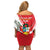 Peru Independence Day Off Shoulder Short Dress Peruvian Coat Of Arms Feliz 28 de Julio - Wonder Print Shop