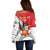 Peru Independence Day Off Shoulder Sweater Peruvian Coat Of Arms Feliz 28 de Julio - Wonder Print Shop