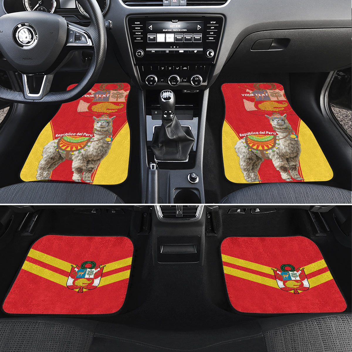 Personalised Peru Independence Day Car Mats Peruvian Alpaca Feliz 28 de Julio - Wonder Print Shop