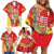 Personalised Peru Independence Day Family Matching Off Shoulder Short Dress and Hawaiian Shirt Peruvian Alpaca Feliz 28 de Julio - Wonder Print Shop