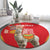 Personalised Peru Independence Day Round Carpet Peruvian Alpaca Feliz 28 de Julio