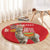 Personalised Peru Independence Day Round Carpet Peruvian Alpaca Feliz 28 de Julio