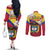 Colombia Independence Day Couples Matching Off The Shoulder Long Sleeve Dress and Long Sleeve Button Shirt Feliz Dia de la Independencia