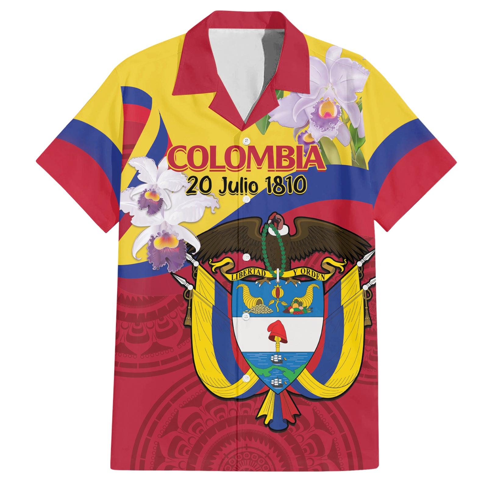 Colombia Independence Day Hawaiian Shirt Feliz Dia de la Independencia - Wonder Print Shop