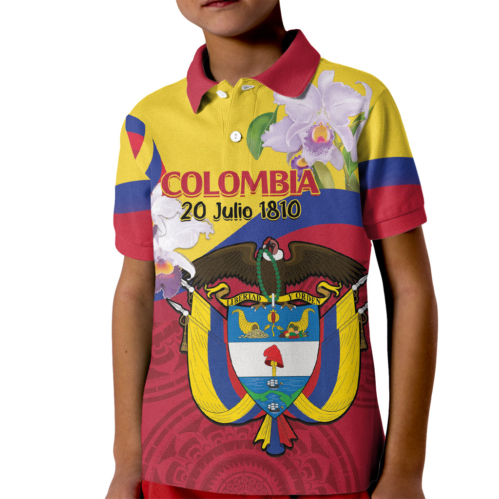 Colombia Independence Day Kid Polo Shirt Feliz Dia de la Independencia - Wonder Print Shop