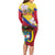 Colombia Independence Day Long Sleeve Bodycon Dress Feliz Dia de la Independencia - Wonder Print Shop