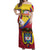 Colombia Independence Day Off Shoulder Maxi Dress Feliz Dia de la Independencia - Wonder Print Shop