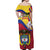 Colombia Independence Day Off Shoulder Maxi Dress Feliz Dia de la Independencia - Wonder Print Shop