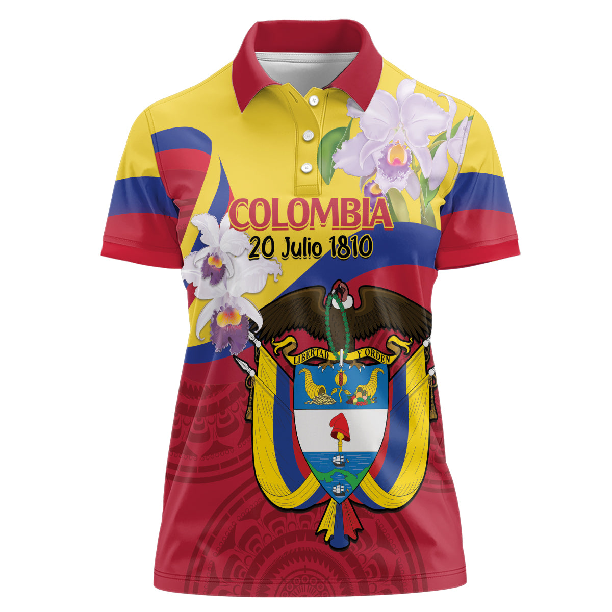 Colombia Independence Day Women Polo Shirt Feliz Dia de la Independencia - Wonder Print Shop