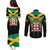 Jamaica Independence Day Couples Matching Puletasi and Long Sleeve Button Shirt Jumieka Coat Of Arms Mix Hummingbird - Wonder Print Shop