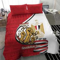 Egypt Revolution Day Bedding Set Coat of Arms Egyptian Pattern