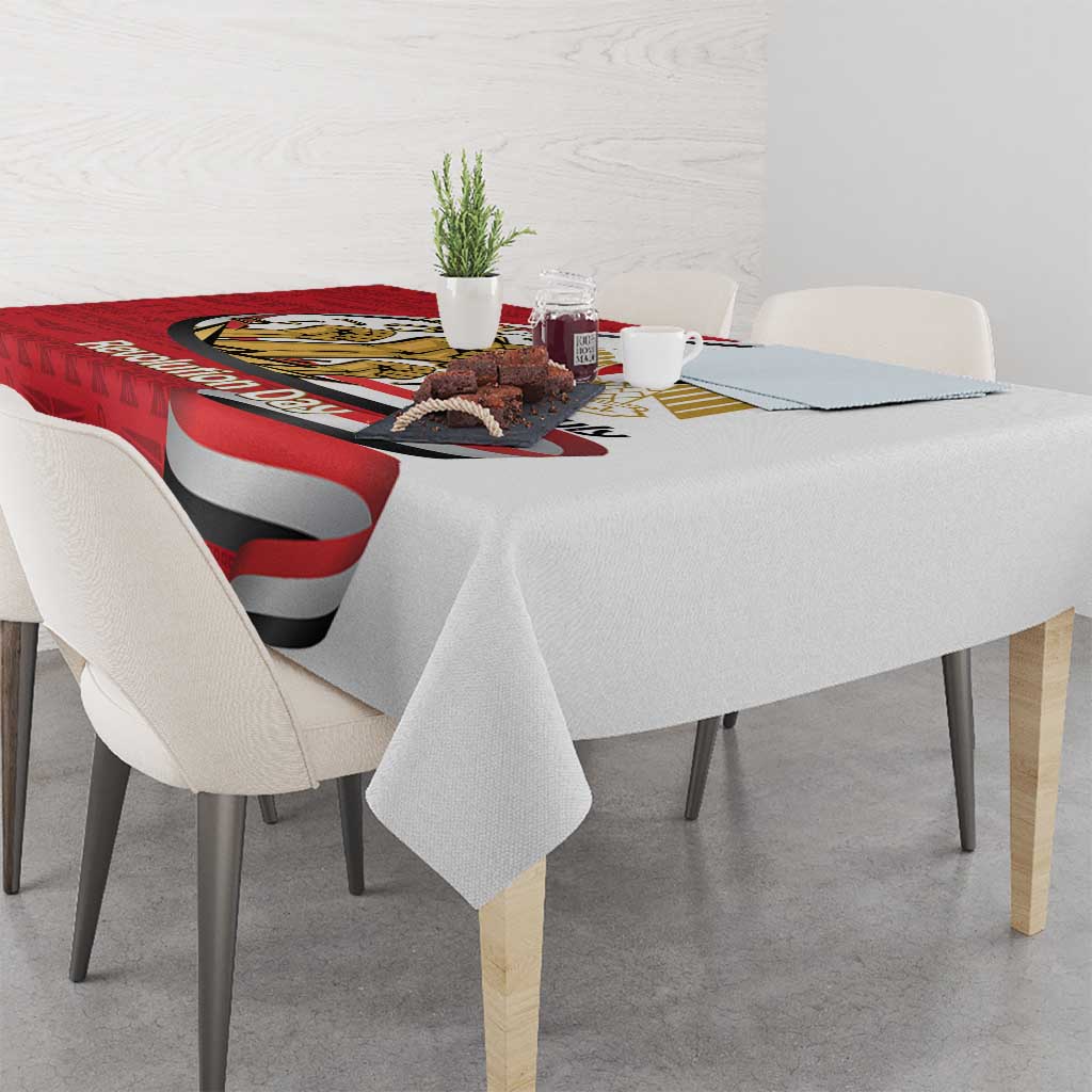 Egypt Revolution Day Tablecloth Coat of Arms Egyptian Pattern