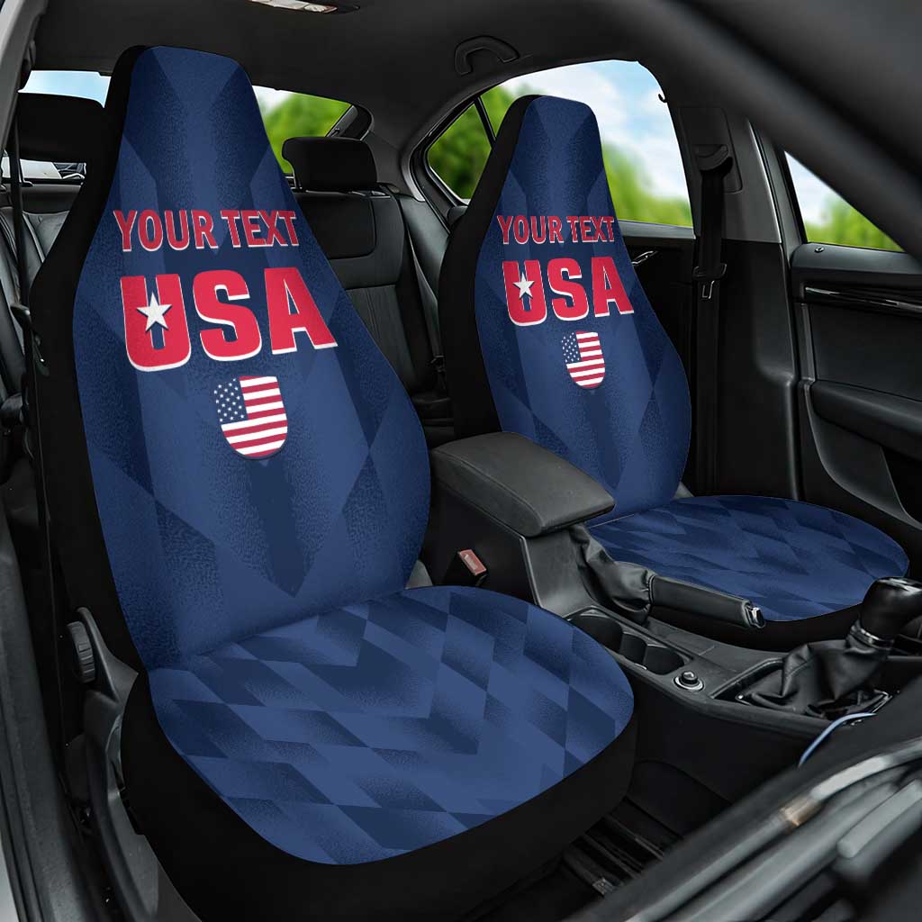 Custom USA Cricket Car Seat Cover Go United States Simple Version - Wonder Print Shop