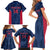 Custom USA Cricket Family Matching Short Sleeve Bodycon Dress and Hawaiian Shirt Go United States Simple Version - Wonder Print Shop